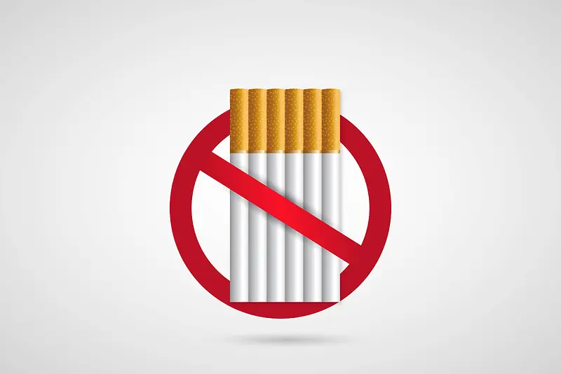 简单禁烟广告海报设计