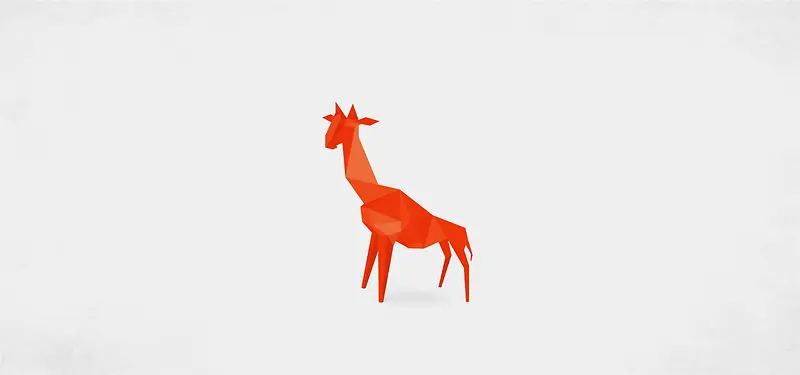 火红的长颈鹿背景图