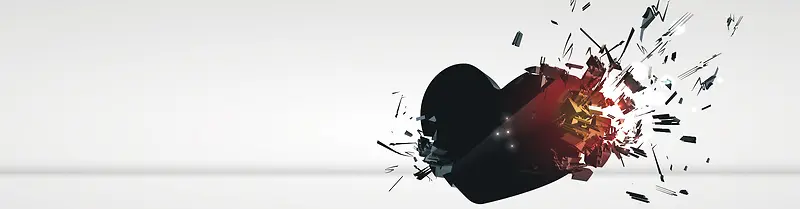 潮流爆裂爱心矢量素材