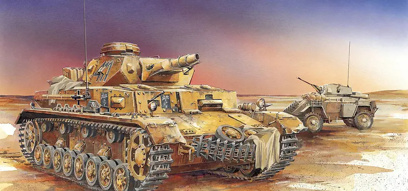 紫色坦克背景宣传图