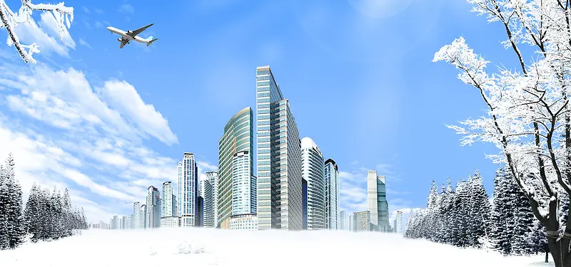冬季城市背景