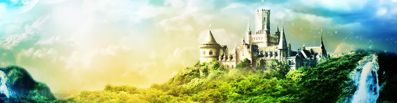 梦幻城堡背景banner