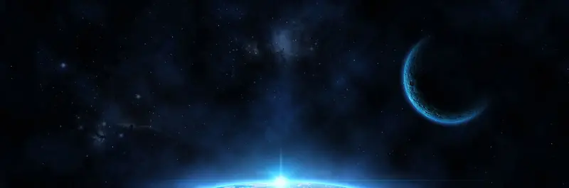 宇宙星空月球背景banner