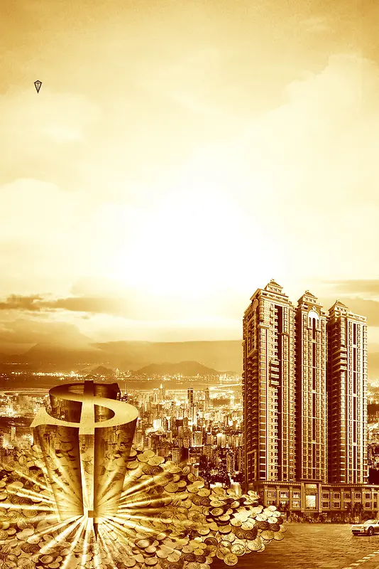 金色高端大气banner背景