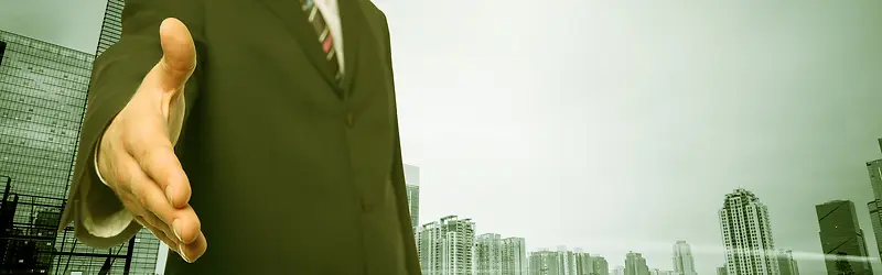 商务白领握手背景