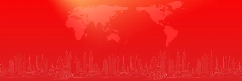 国际经融中国风红色海报背景