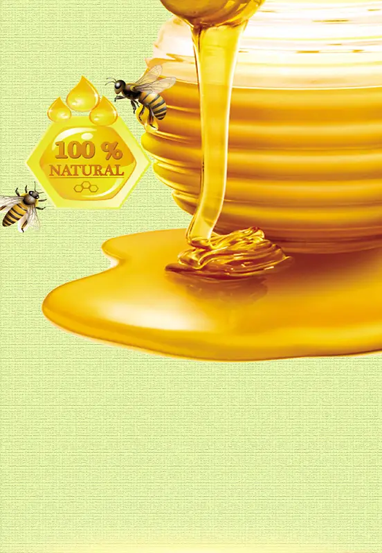 美味蜂蜜海报背景素材