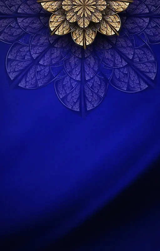 蓝色科技花卉背景素材