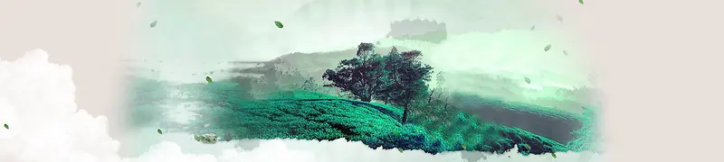 茶叶庄园广告背景banner