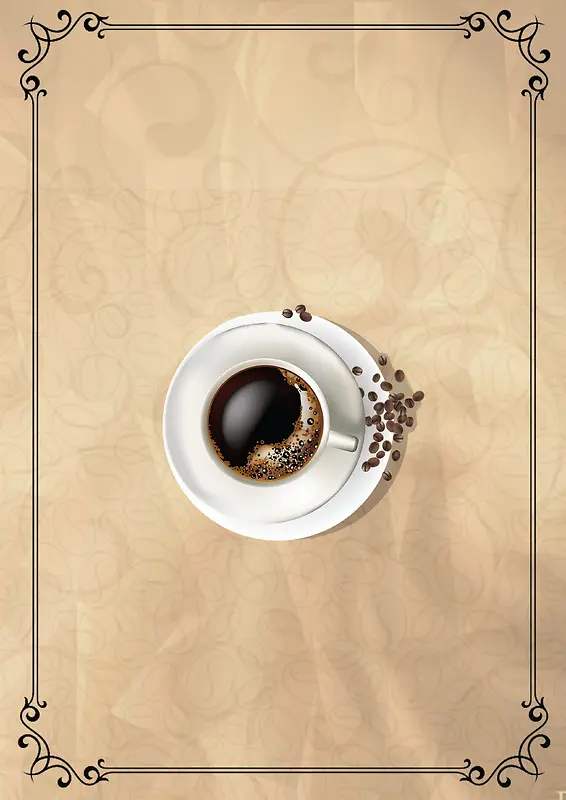 简洁咖啡海报背景素材