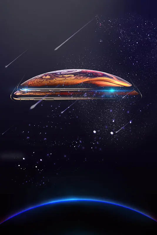 iPhoneXS发布科技海报背景