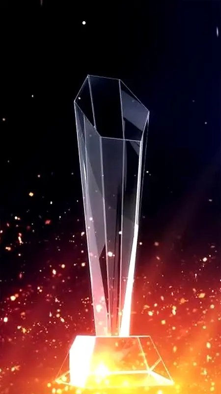 科技感火焰水晶杯颁奖H5背景