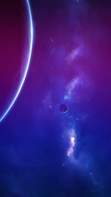 紫色宇宙H5背景