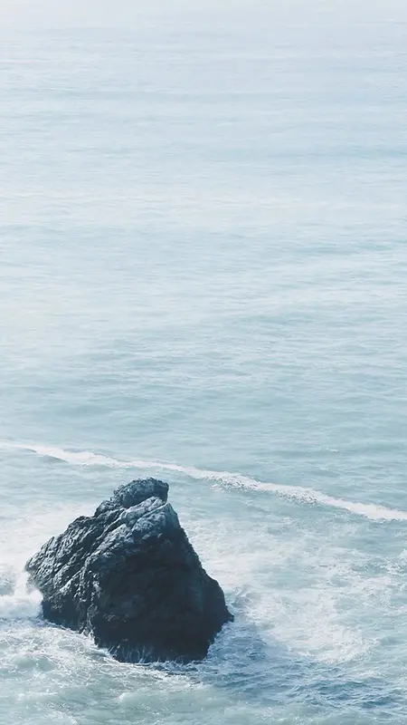 大海中的岩石H5素材背景