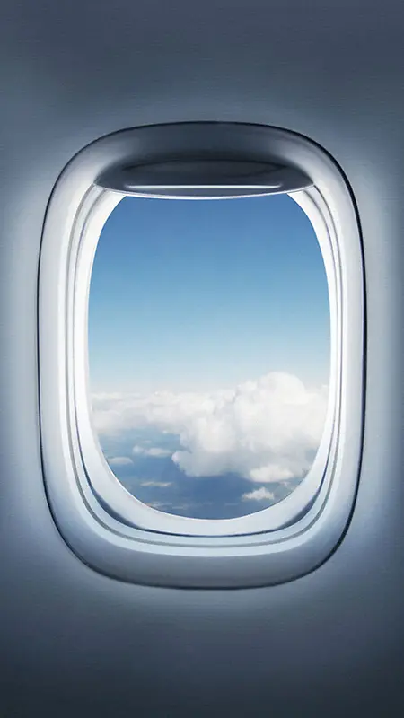 飞机窗背景