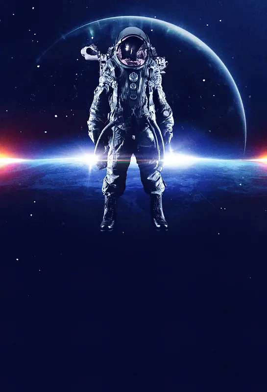 宇航员太空科技海报