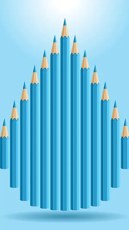 蓝色的铅笔H5背景