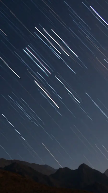 夜空里的流星雨H5背景