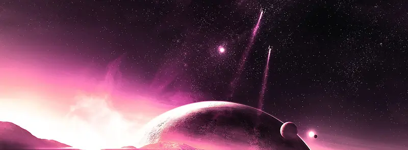 科幻星球背景促销banner