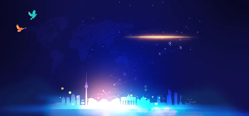 蓝色蝴蝶都市地图商务企业背景