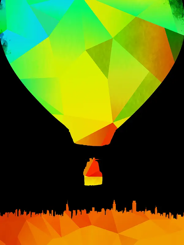 科幻气球背景海报