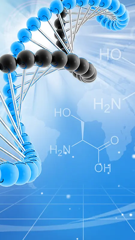 蓝色分子化学式H5背景