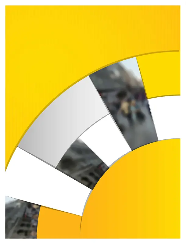 黄色圆盘几何商务宣传矢量背景