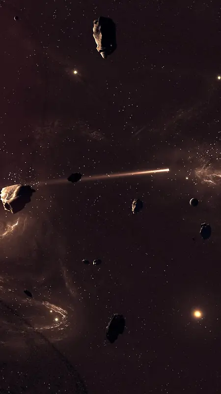 陨石星空流星宇宙科幻H5背景图