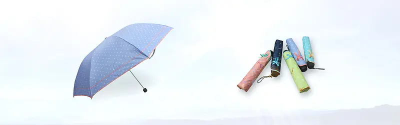 清新淘宝雨伞背景