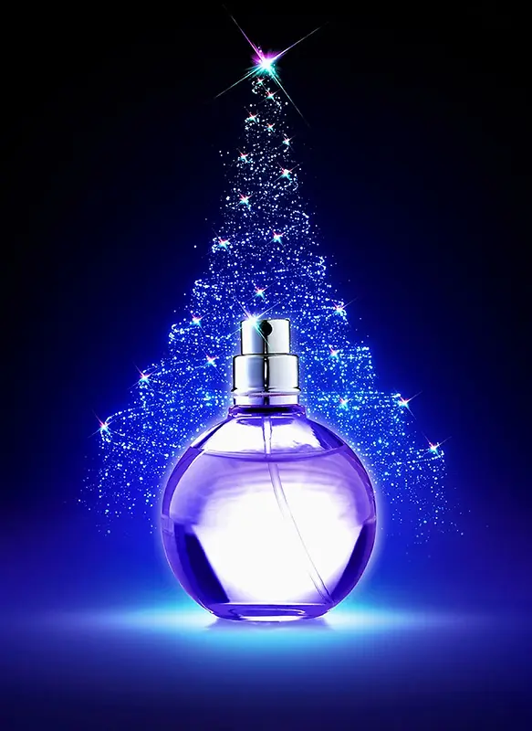 梦幻紫色香水背景广告素材
