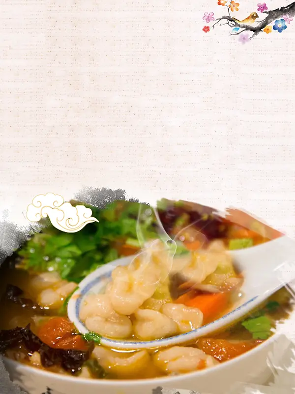 经典美味小吃瘦肉丸餐饮美食海报