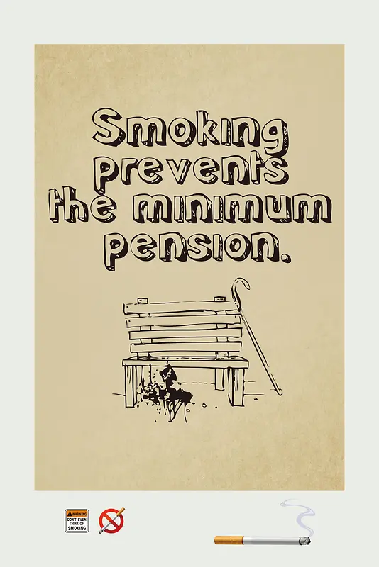 吸烟有害健康公益广告海报背景素材