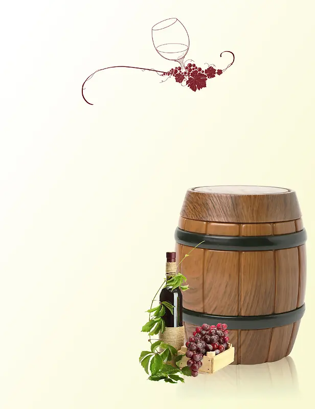 葡萄酒商务海报背景素材