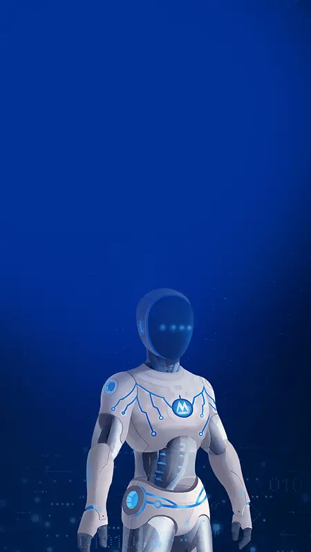 蓝色机器人时代H5背景