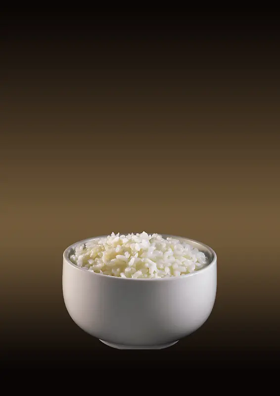褐色白米饭美食海报背景