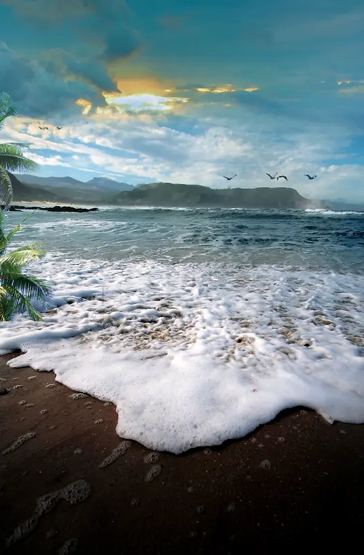 海滩海报背景