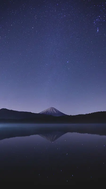 蓝色星空夜景H5背景素材