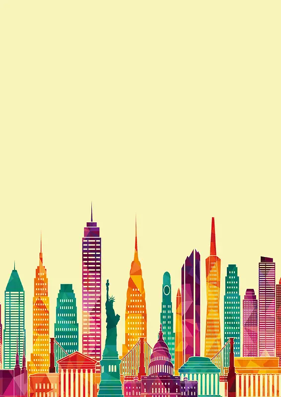 城市建筑剪影海报设计