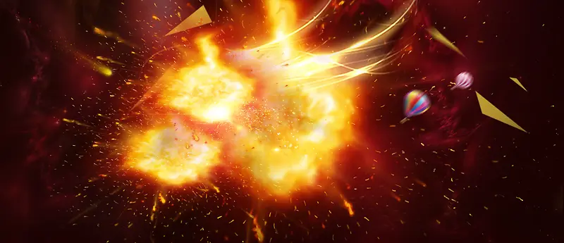 淘宝火力全开爆炸海报banner