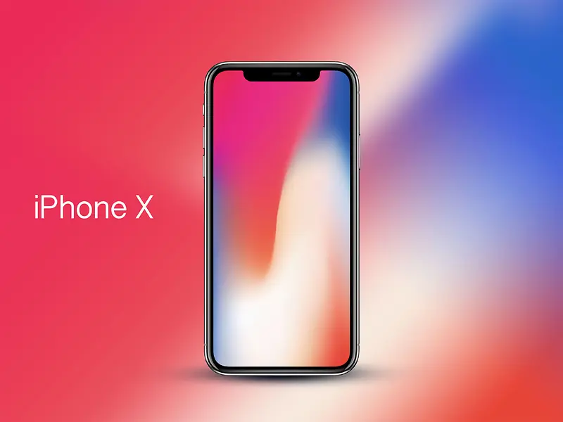 炫彩渐变iPhoneX广告海报背景psd