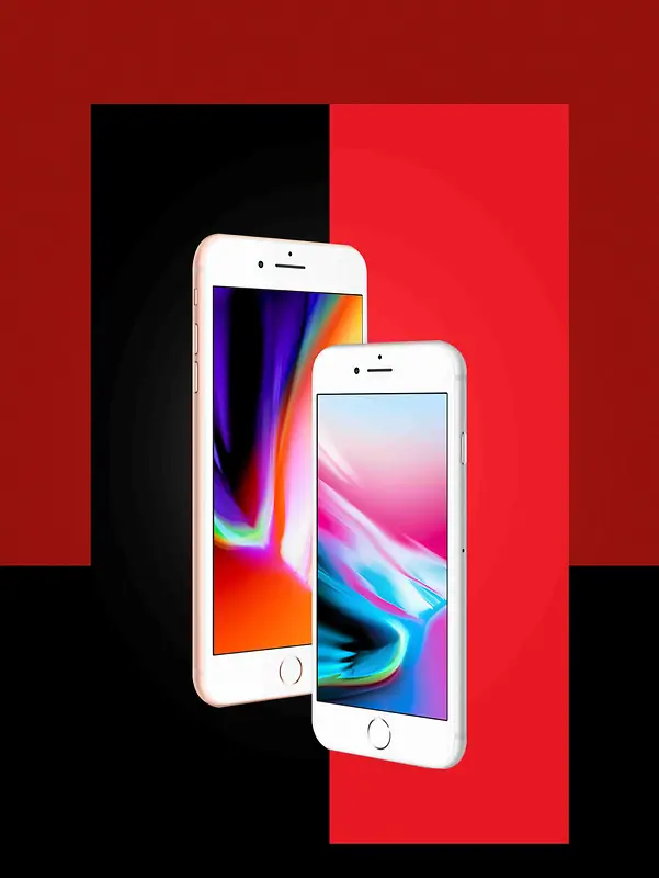 黑红简约时尚iPhone8手机促销