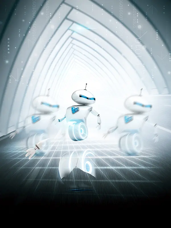 创意机器人科技展宣传海报背景