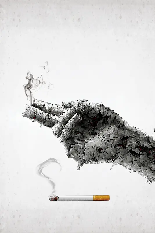 简约大气世界无烟日公益海报背景素材