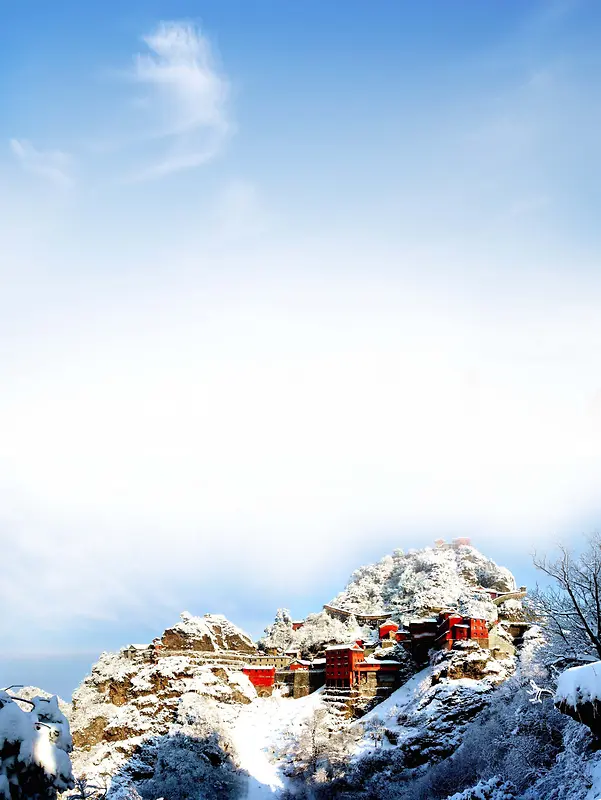 武当山旅游海报背景