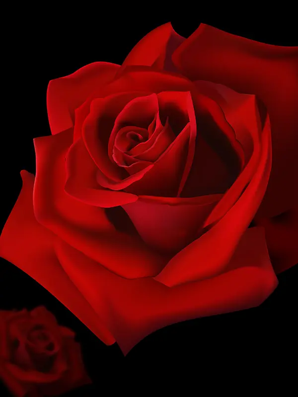 浪漫玫瑰黑色情人节海报背景素材