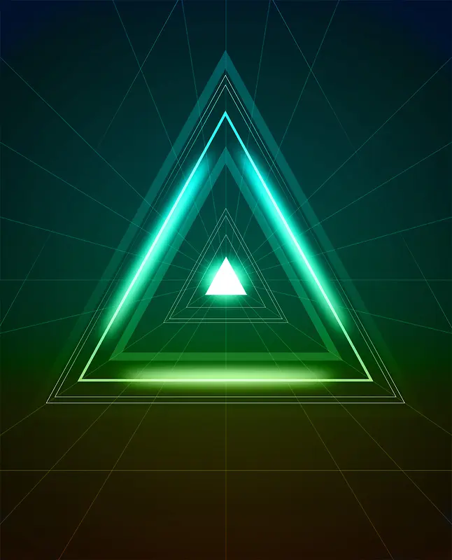 科幻霓虹效果三角形背景
