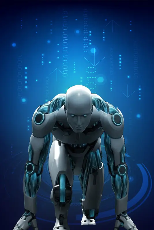 智能机器人蓝色大气科技海报