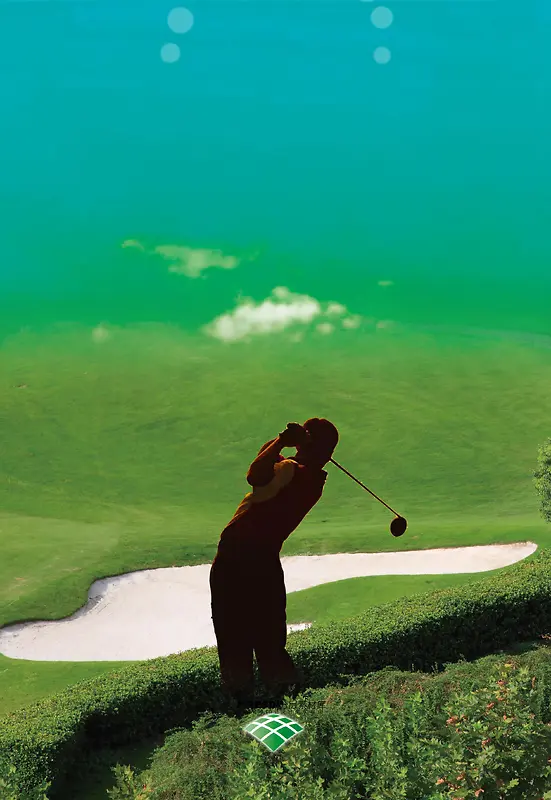 高尔夫运动海报背景素材