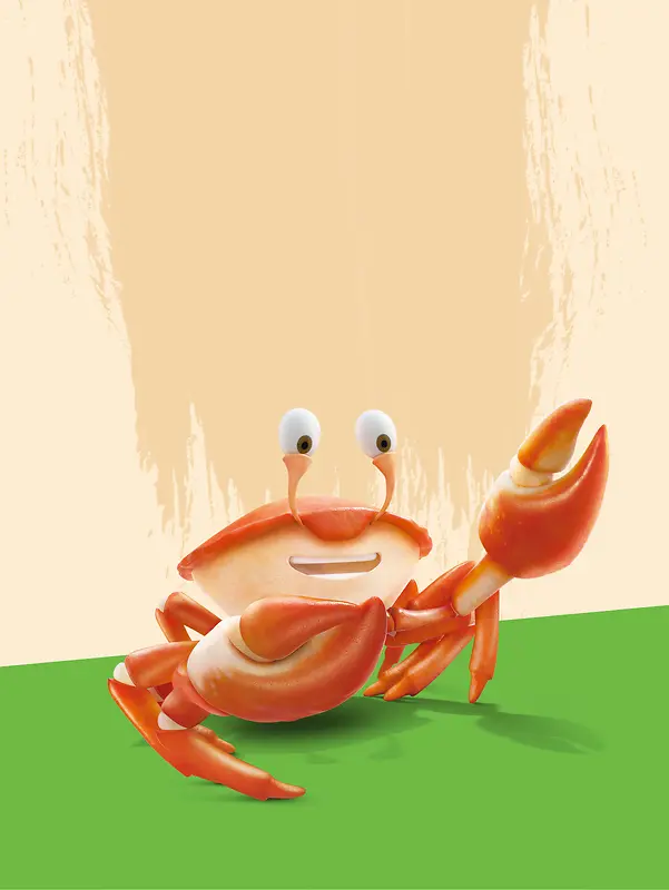 螃蟹海报背景素材