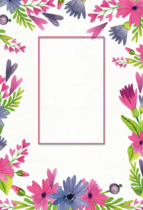 花卉扁平海报背景